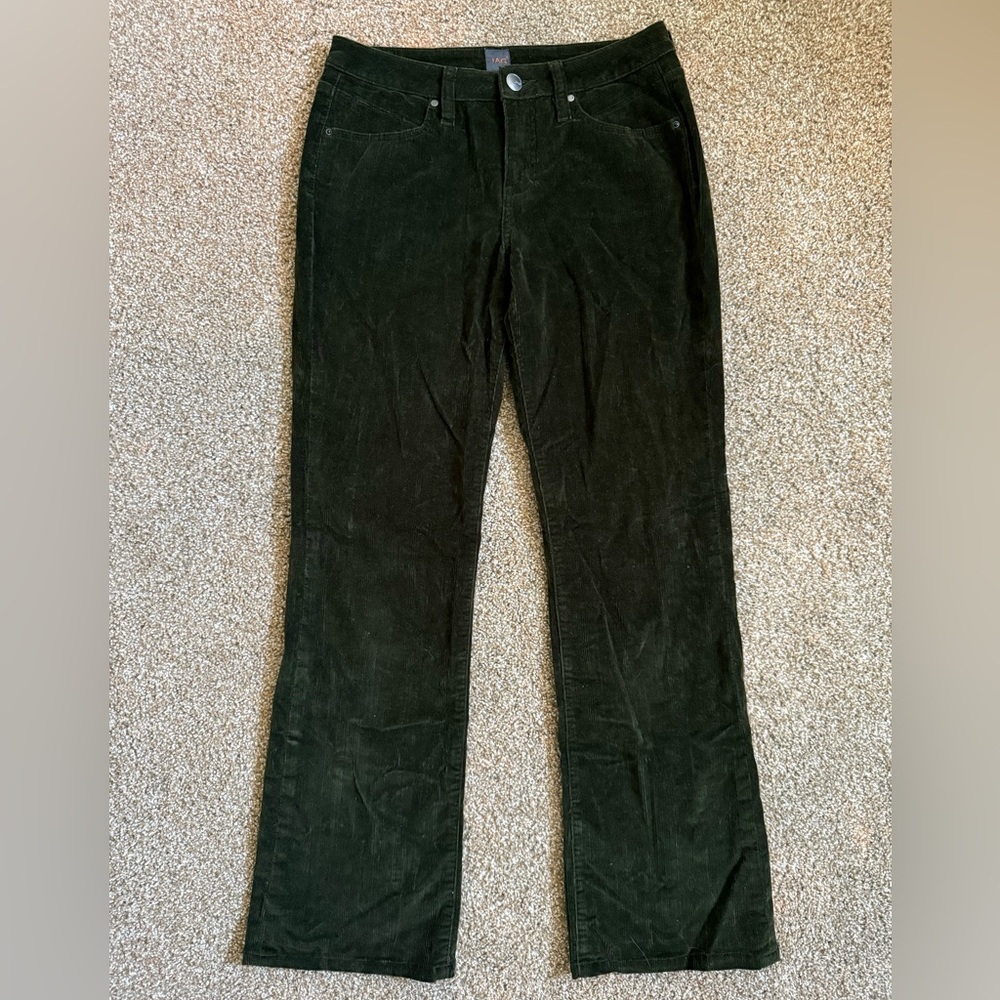 Women’s Dark Green Corduroy Mid-Rise Bootcut Flared Pants Size 8 M
